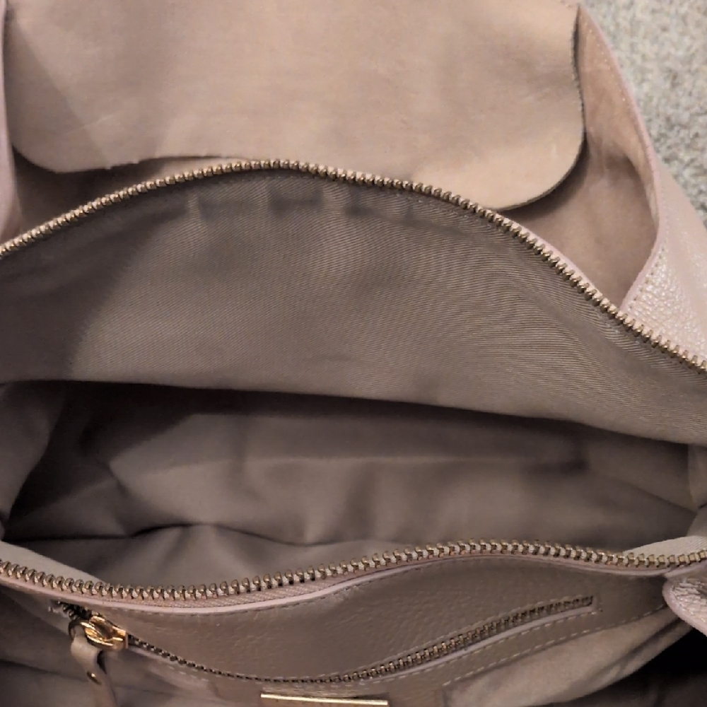 Cream Leather Women's Bag - Picture 9 of 14